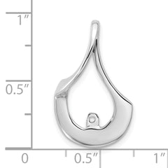 14k White Gold Peg Set Slide Mounting (No Stone Included)