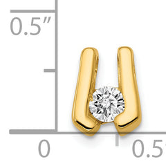 14K AA 3.75mm Diamond Slide