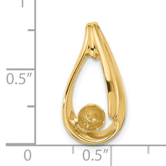 14k Pearl Slide Mounting (No Stone Included)