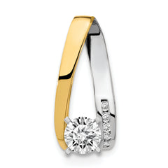 14K Two-tone VS Diamond slide