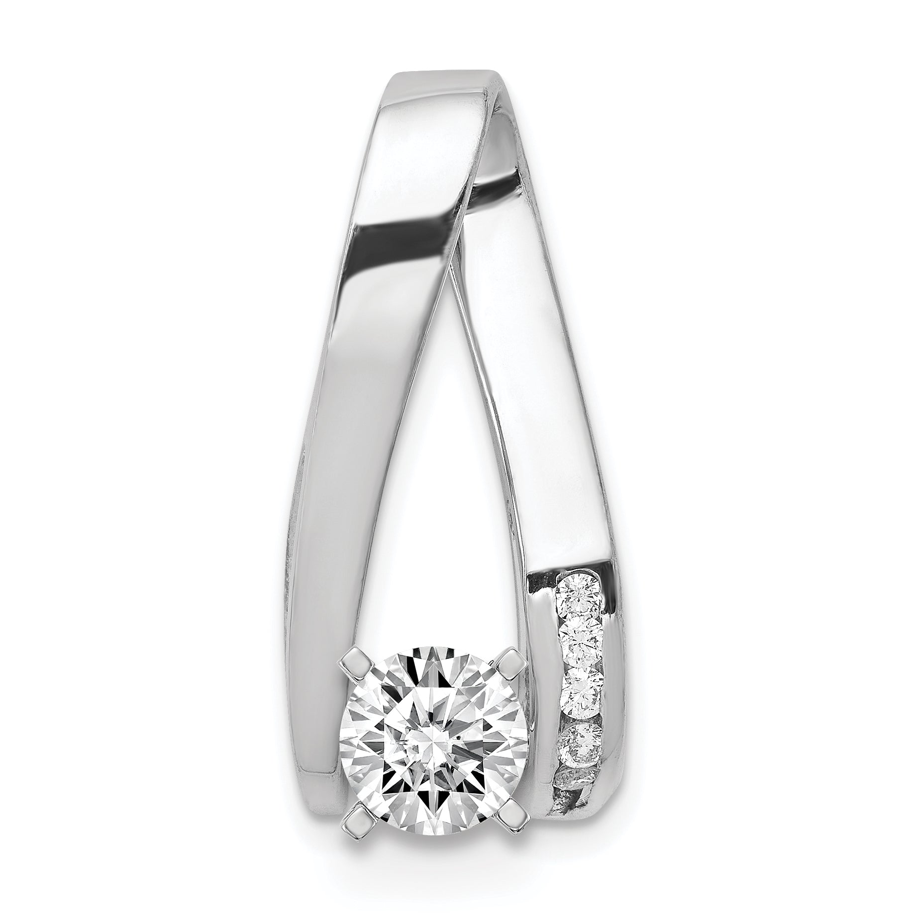 14K White Gold VS Diamond slide