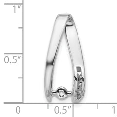 14k White Gold Peg Set Slide Mounting (No Stone Included)