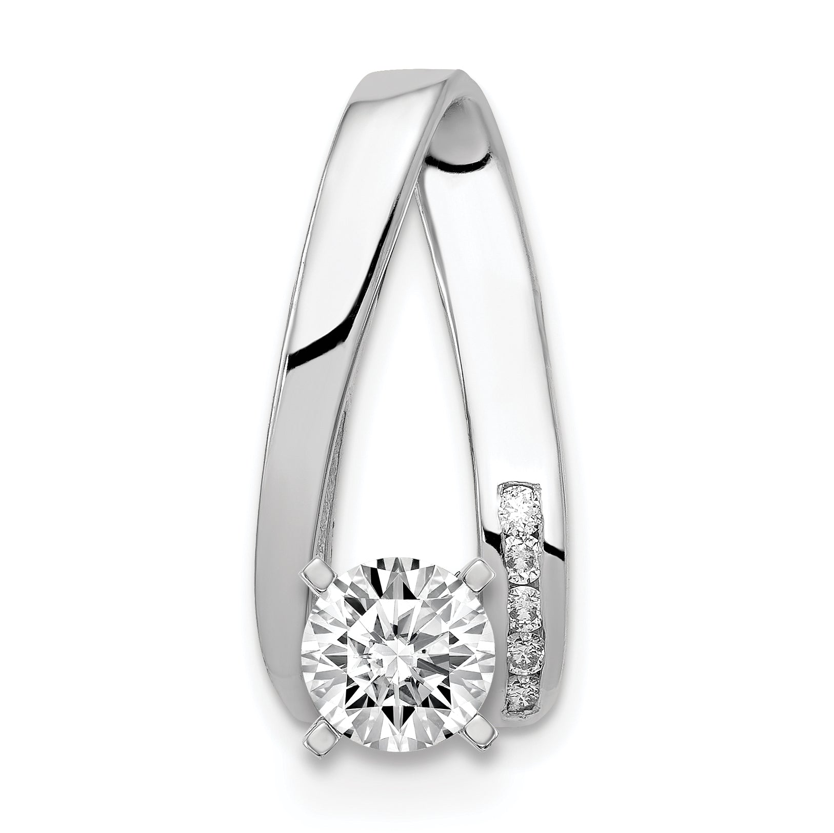 14K White Gold VS Diamond slide