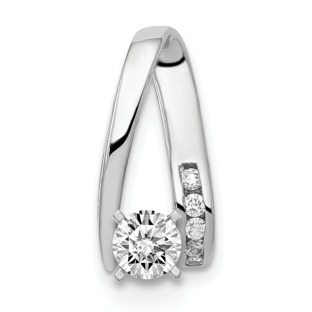 14K White Gold VS Diamond slide