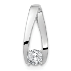 14k White Gold Peg Set Slide Mounting (No Stone Included)