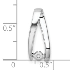 14k White Gold Peg Set Slide Mounting (No Stone Included)