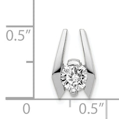 14K White Gold 5.25mm AA Diamond Slide