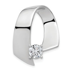 14k White Gold Peg Set Slide Mounting (No Stone Included)