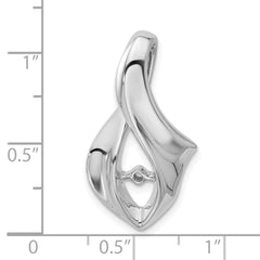 14k White Gold Peg Set Slide Mounting (No Stone Included)