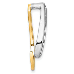 14K Two tone Teardrop Slide Mounting (No Stone Included)