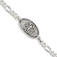 Oval Plate Medical ID Bracelet in Sterling Silver, 8 Inch - Sophia Jewelers