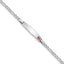 Figaro Off-Center Plate Medical ID Bracelet in Sterling Silver, 6 Inch - Sophia Jewelers