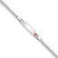 Curb Off-Center Plate Medical ID Bracelet in Sterling Silver, 6 Inch - Sophia Jewelers