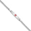 Curb Centered Plate Medical ID Bracelet in Sterling Silver, 6 Inch - Sophia Jewelers
