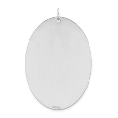 Sterling Silver Rhodium-plated Oval Medical Jewelry Pendant
