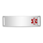 Sterling Silver Rhodium-plated Medical ID Plate