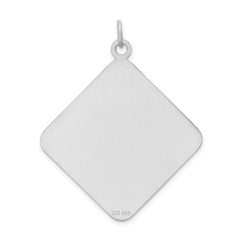 Sterling Silver Rhodium-plated Medical Jewelry Pendant