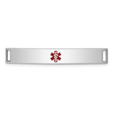 Sterling Silver Rhodium-plated Medical ID Plate