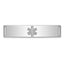Non-Enameled Medical ID Plate Bracelet in Sterling Silver, 43mm - Sophia Jewelers
