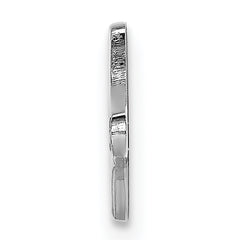 Sterling Silver Rhodium-plated Medical ID Plate