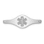 Sterling Silver Rhodium-plated Non-enameled Medical ID Plate