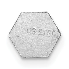 Sterling Silver Rhodium Non-enameled Attachable Emblem Medical Charm