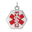 Medical Jewelry Pendant in Sterling Silver, 24mm Engravable - Sophia Jewelers