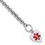 Disc Medical ID Bracelet in Sterling Silver, Engravable, 8.8 Inch - Sophia Jewelers