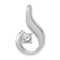 14k White Gold Peg Set Slide Mounting (No Stone Included)