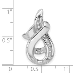 14k White Gold Peg Set Slide Mounting (No Stone Included)