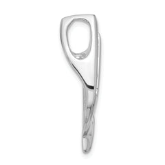 14k White Gold Holds 7-1.9mm Stone, Slide Mounting (No Stone Included)