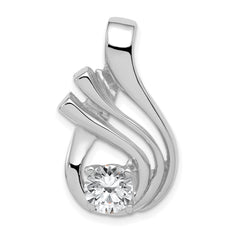 14k White Gold Holds 1-6mm Stone, Slide Mounting (No Stone Included)