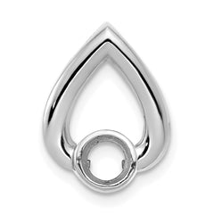 14k White Gold Teardrop 4.4mm Diamond Chain Slide Mounting (No Stone Included)
