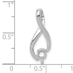 14k White Gold Fancy 4.5mm Diamond Slide Mounting (No Stone Included)