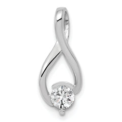 14k White Gold Fancy 5mm Diamond Slide Mounting (No Stone Included)