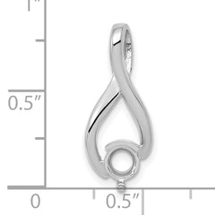 14k White Gold Fancy 5mm Diamond Slide Mounting (No Stone Included)