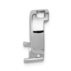 14k White Gold Circle 4mm Diamond Chain Slide Mounting (No Stone Included)