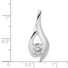 14k White Gold Peg Set Diamond Slide Mounting (No Stone Included)