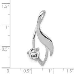 14k White Gold Fancy 5mm Diamond Slide Mounting (No Stone Included)