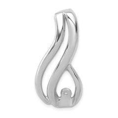 14k White Gold Peg Set Diamond Slide Mounting (No Stone Included)