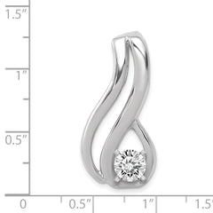 14k White Gold Peg Set Diamond Slide Mounting (No Stone Included)