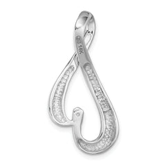 14k White Gold Fancy Peg Set Diamond Slide Mounting (No Stone Included)