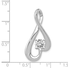 14k White Gold Fancy Peg Set Diamond Slide Mounting (No Stone Included)