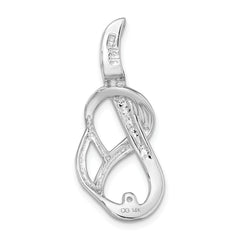 14k White Gold Fancy Diamond Slide Peg Mounting (No Stone Included)