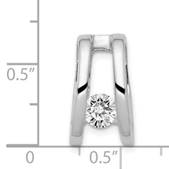 14K White Gold AA 5.25mm Diamond Slide
