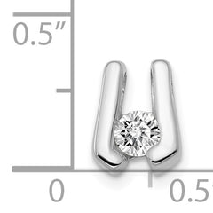 14K White Gold AA 3.75mm Diamond Slide