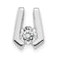 14K White Gold VS Diamond slide