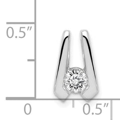 14K White Gold AA 4mm Diamond Slide