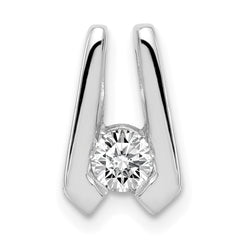 14k White Gold AA 4mm Diamond Slide