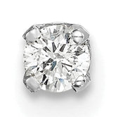 14k White Gold AA Quality Complete Diamond Stud Earring